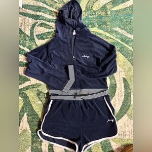 Juicy Couture two piece hoody and shorts set like new